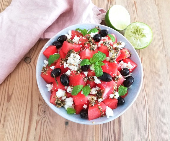 Vandmelonsalat med Za'atar dressing